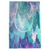 紫と青のラプソディ |抽象芸術アート ミディアムペーパーバッグ (正面)