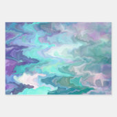 紫と青のラプソディ |抽象芸術アート ラッピングペーパーシート (正面)