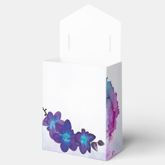 紫と青のラン結婚キズ フェイバーボックス (オープン)