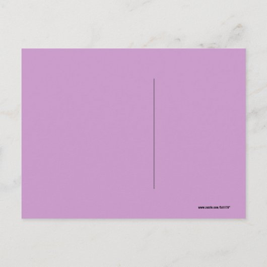 紫と青のレースのよう抽象芸術花デザイン ポストカード (裏面)