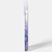 紫と青のレースのよう抽象芸術花デザイン Case-Mate iPhoneケース (裏面 / 左)