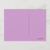 紫と青のレース模様の抽象的な花のデザイン ポストカード (裏面)