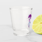 紫と青の一角獣 ショットグラス (左)