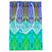 紫と青の中誕生日抱き枕 ミディアムペーパーバッグ (正面)