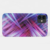 紫と青の光線パターン Case-Mate iPhoneケース (裏面(横))