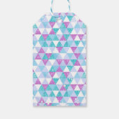 紫と青の冬のペンギン雪だるまクリスマス ギフトタグ (裏面)