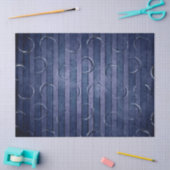 紫と青の切り離し上の半月 薄葉紙 (クラフト)