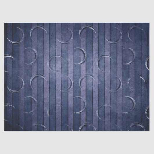 紫と青の切り離し上の半月 薄葉紙 (正面)