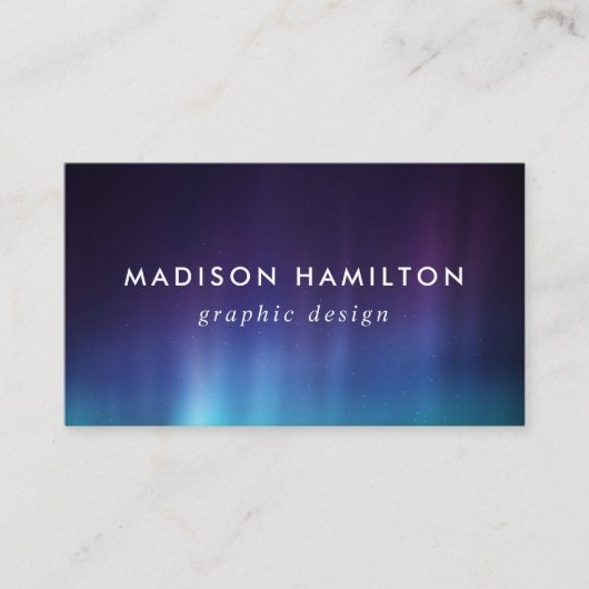 紫と青の北の光 名刺