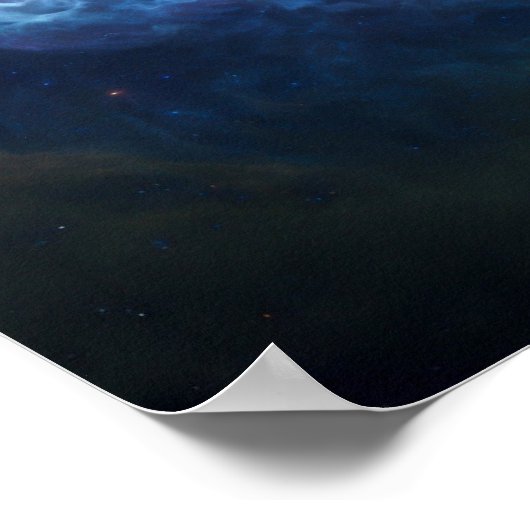 紫と青の宇宙のアイクラウド ポスター (角)