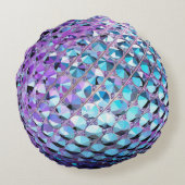 紫と青の宝石が探す ラウンドクッション (裏面)