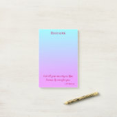 紫と青の平和かわいらし感動的 ポストイット (デスク上)