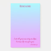 紫と青の平和かわいらし感動的 ポストイット (正面)