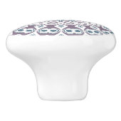 紫と青の幾何学模様 セラミックノブ (側面)