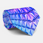 紫と青の幾何学的パターン ネクタイ (ロール)
