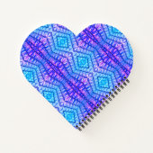 紫と青の幾何学的パターン ノートブック (裏面)