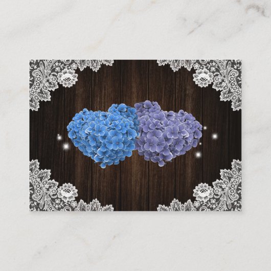 紫と青の延期結婚の発表 エンクロージャーカード (裏面)