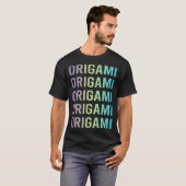 紫と青の折り紙 Tシャツ (正面フル)