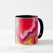 紫と青の抽象芸術アートマグ マグカップ (正面右)