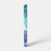 紫と青の抽象芸術フェイク大理石 SAMSUNG GALAXYケース (左側面)