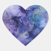 紫と青の抽象芸術水色マルブル