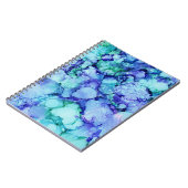 紫と青の抽象芸術絵画の ノートブック (左側)