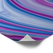 紫と青の抽象芸術絵画の ポスター (角)