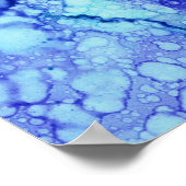 紫と青の抽象芸術絵画の ポスター (角)