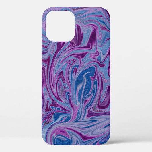 紫と青の抽象芸術絵画 Case-Mate iPhoneケース (裏面)