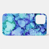 紫と青の抽象芸術絵画 Case-Mate iPhoneケース (裏面 (横))