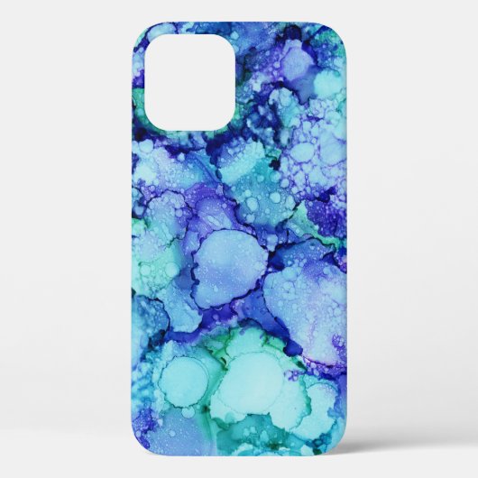 紫と青の抽象芸術絵画 Case-Mate iPhoneケース (裏面)