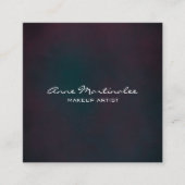 紫と青の抽象芸術 グランジ スクエア名刺 (正面)