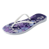 紫と青の抽象芸術 ビーチサンダル (アングル)