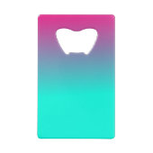 紫と青の放射美しい クレジットカード栓抜き (裏面)