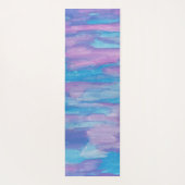 紫と青の旋回抽象芸術 ヨガマット (裏面)