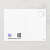 紫と青の春の花DIYはがき シーズンポストカード (裏面)