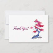 紫と青の木のサンキューカード サンキューカード (正面)