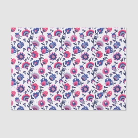 紫と青の民俗ワイシナンキ 薄葉紙 (正面)