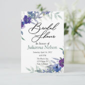 紫と青の水の色の招待 招待状 (スタンド正面)