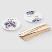 紫と青の水色のフローラ結婚の ハンドファン (組立なし)