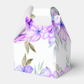 紫と青の水色の花のフローラ フェイバーボックス (裏面サイド)