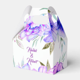 紫と青の水色の花のフローラ フェイバーボックス