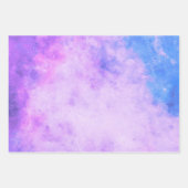 紫と青の水色宇宙銀河系 ラッピングペーパーシート (正面3)