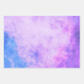紫と青の水色宇宙銀河系 ラッピングペーパーシート (正面)
