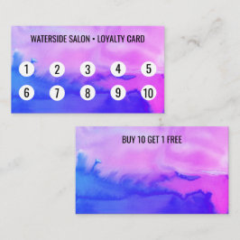 紫と青の水色抽象芸術10 ロイヤリティカード