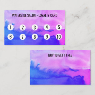 紫と青の水色抽象芸術10 ロイヤリティカード