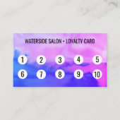 紫と青の水色抽象芸術10 ロイヤリティカード (正面)