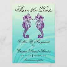 紫と青の海馬が日付を救う