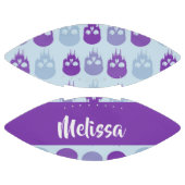 紫と青の溶融スカルパターン アメリカンフットボール (パネル)