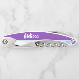 紫と青の溶融スカルパターン ソムリエナイフ